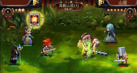 回合制的RPG游戏《魔法战歌》抵抗黑暗大军入侵的战斗